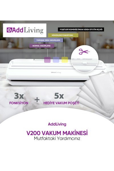 AddLiving Vakum Makinesi V200 - Thumbnail