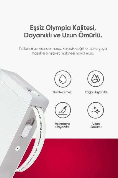 Olympia Etiket Makinesi P22 Siyah - Bluetooth Termal Yazıcı - Thumbnail