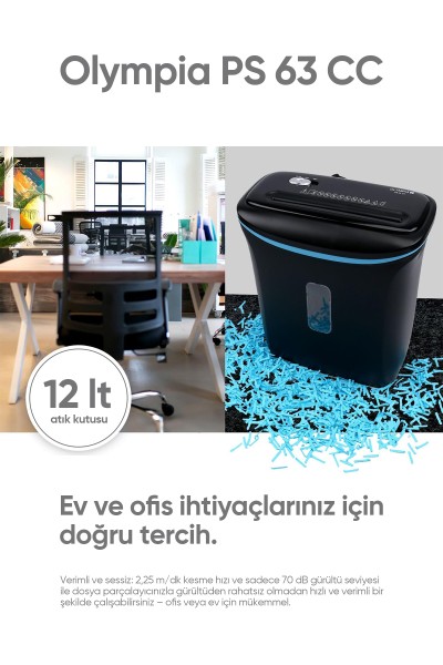Olympia PS63CC Evrak İmha Makinesi - Thumbnail